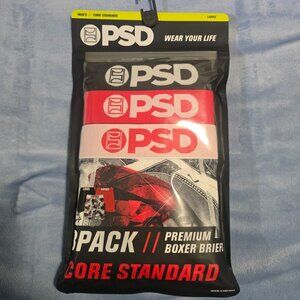 PSD 3 Pack Red Diamond Pack Premium Boxer Briefs Men's Core Standard Size Large